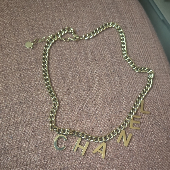 Gold Chain Necklace with Letter Charms - Picture 1 of 3